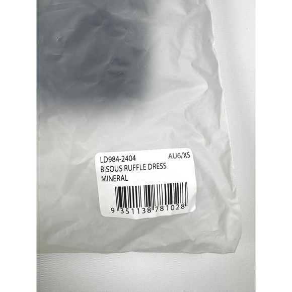 Lioness Bisous Ruffle Dress Size XS Mineral Blue New With Tags - Picture 10 of 10